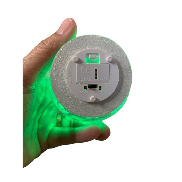 Handblown Glass Globe Ornament LED ChangingColor or Solid Light Flower NEW BATT - Picture 9 of 15